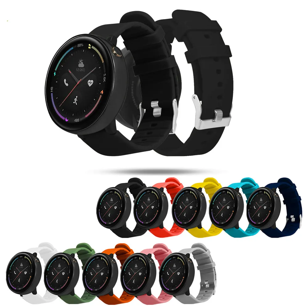 

For Xiaomi Huami Amazfit Watch 2/Amazfit Verge 2/A1807 Soft Silicone Sport Wristband Strap Quick Release Bracelet Strap