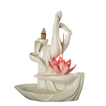 

Lotus Incense Burner Backflow Incense Holder Ceramic Handcrafted Backflow Incense Burner for Home Decor