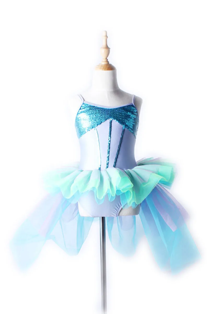 Girls Classical Ballet Costumes Dance Dress For Children Kids Blue Dancewear Professional Tutu Gymnastics Leotard New Arrival |