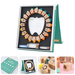 Boîte à dents en bois pour bébé, 1 ensemble, coffret de conservation, cadeau pour bébé 