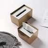 Brass Marble Metal Tissue Box For Hotel Coffee Shop Homestay Decoration Container Accessories Simple Paper Storage Box ZH267 1
