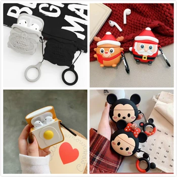 

3D Cute Cool Avatar Cartoon Cover For Airpods 2 Case Silicone Earphone Case For Apple Air Pods Case For Earpods Accessories ring
