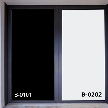 

SUNICE Black/White Frosted Privacy Film Use in Glass Window Anti-UV Daytime Rest Office Partation 90cmX500cm