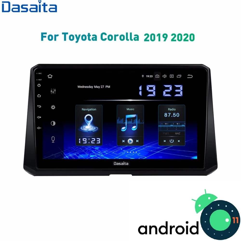 Автомобильный радиоплеер на Android 11 для Toyota Corolla мультимедиа 2019 2020 GPS стерео 1Din DSP HD