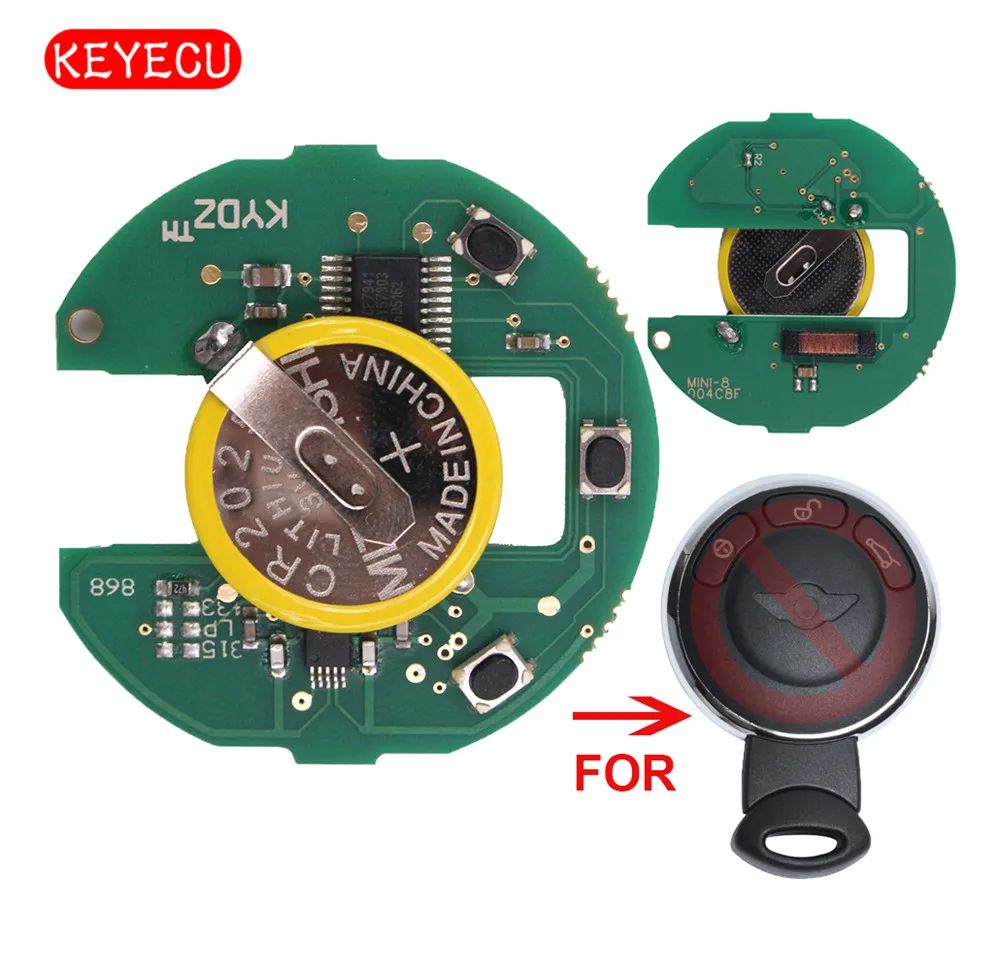 Keyecu Rechargeable Battery Remote Borad CAS System 315LP/315MHZ/433MHZ/868MHZ for BMW Mini Cooper 2007-2014 (No key shell) | Автомобили и