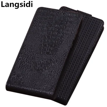 

Genuine Leather Business Vertical Flip Phone Case For Xiaomi Redmi Note 4X/Redmi Note 4 Flip Phone Up and Down Vertical Case