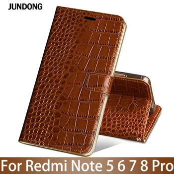 

Flip Phone Case For Xiaomi Redmi Note 5 5A 6 7 8 Pro note 3 4X 4 Case For redmi 4x 5 plus 6 6a 7 7a 8 8a Crocodile Texture Cover