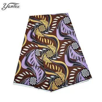 

YANTEX High Quality Ankara African Wax Prints Fabric 6 Yards/Piece Veritable Wax African Ankara Fabric Tissu Africain Polyester