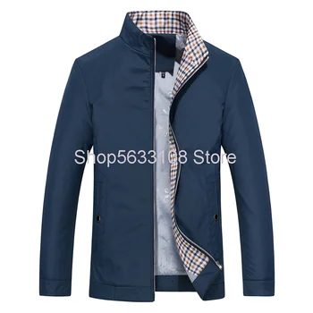 

Middle-aged And Elderly Jacket Male Dad Coat Li Collar Business Leisure Plus Velvet Thicken Jacket Shirt Men's Wear