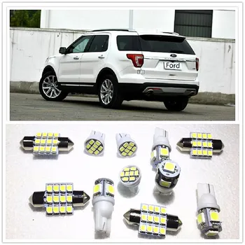 

11 set White LED Lights Interior Package Map Dome For Ford Explorer Expedition Escape F-550 F700 KA lkon 2000-2019