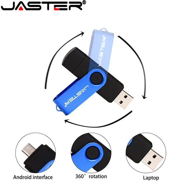JASTER-Pen Drive OTG 3 en 1 de alta velocidad, Pen Drive 3 en 1 de 16G, 32GB y 64GB, para teléfonos inteligentes Android/PC, TYPE-C, regalos para estudiantes