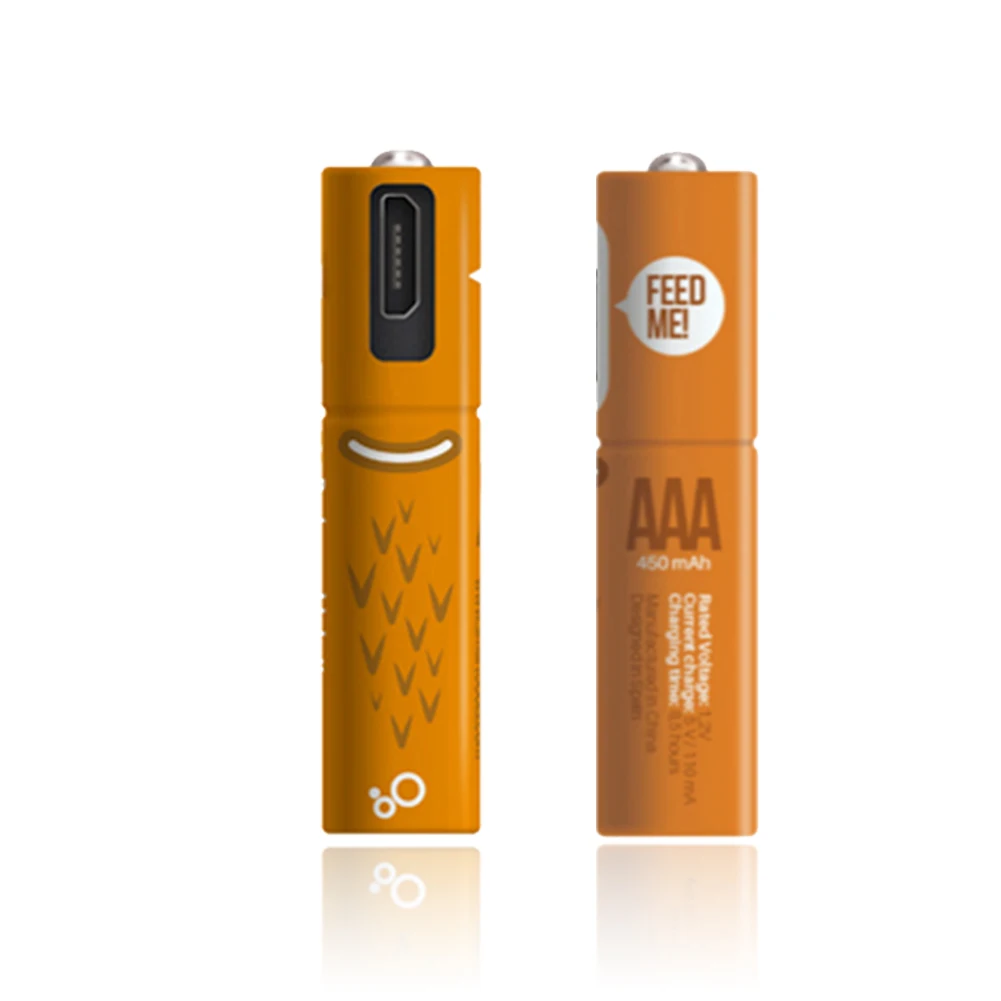 2 шт AAA перезаряжаемые саморазрядные батареи 1,2 V 450mAh Ni-MH батареи