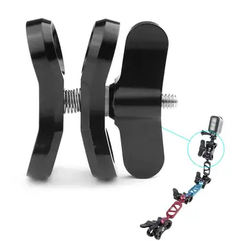 

PULUZ Ball Clamp Close Hole Diving Camera Bracket CNC Aluminum Spring Flashlight Clamp for Diving Underwater Photography System