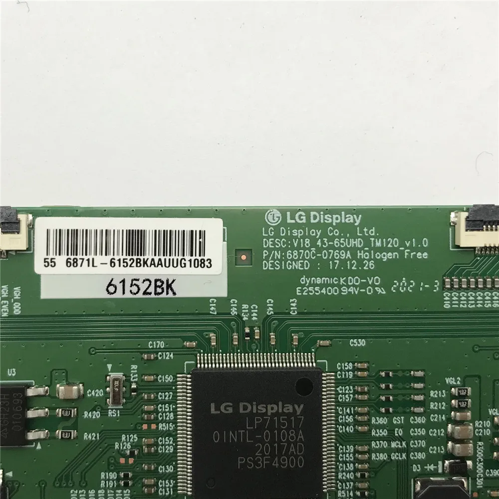 茶 comcom com 6870C-0769A V18_43-65UHD_TM120_v1.0 T-Con Board For LG T Con
