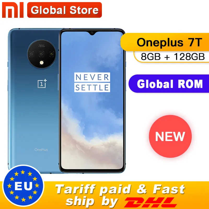 Новое поступление, смартфон Oneplus 7 T 7 T, 8 ГБ ОЗУ, 128 Гб ПЗУ, Android 10, Snapdragon 855 Plus, 6,55 '', 90 Гц экран, камера 48 МП