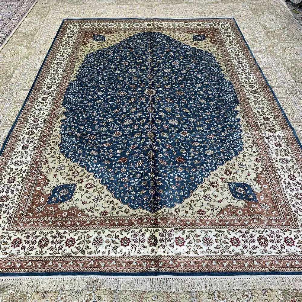 YILONG 6'x9' турецкие шелковые ковры vantage ручной завязанный Восточный ковер (HF331B)