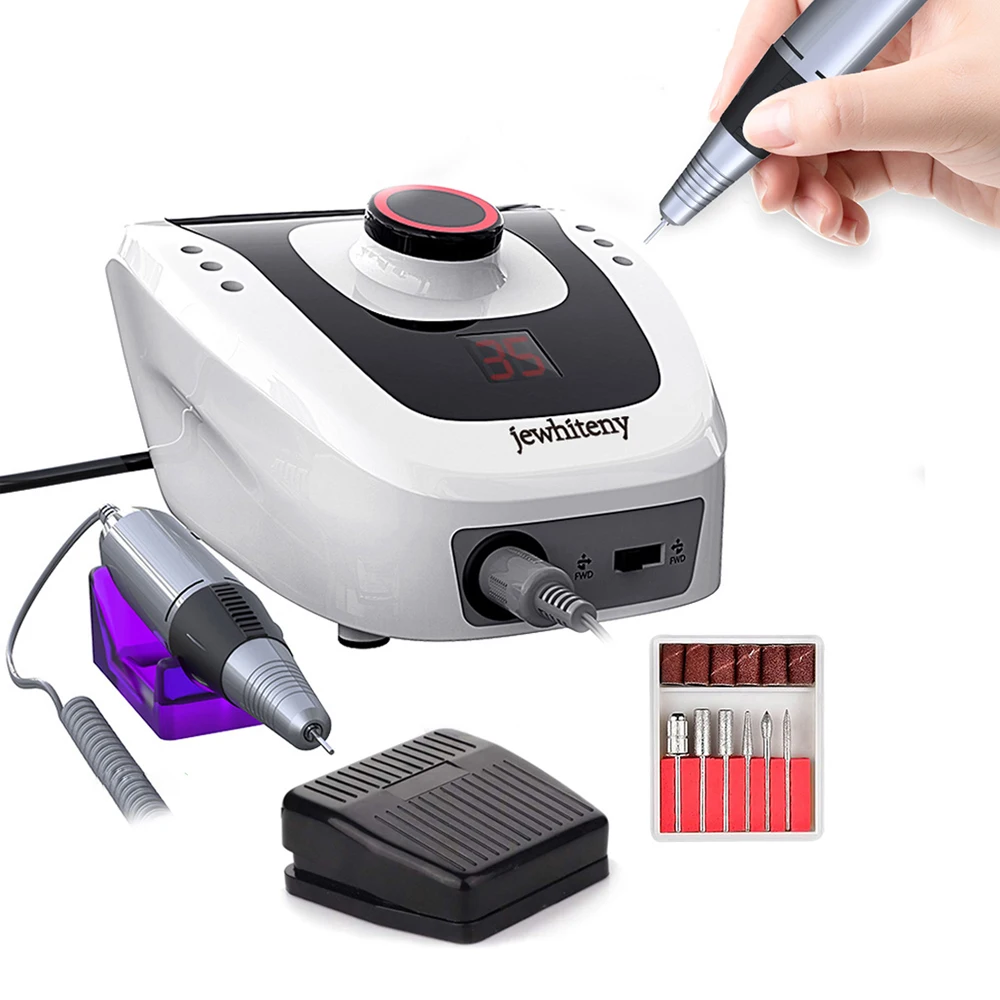 Cena 35000 20000 RPM Pro elektryczna wiertła do paznokci aparatura do Manicure Pedicure z nożem wiertarka do paznokci Art zestaw maszyn narzędzie do paznokci