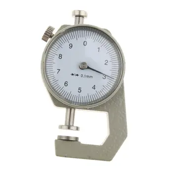 

1pc Durable Thickness Gauge 0-10mm Metal Silver Measuring Tool Jewelry Leather