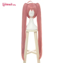 L-email парик Tensei shitara Slime Datta Ken парики для косплея Milim Nava парик розовый Хвосты Косплей парик термостойкие синтетические волосы