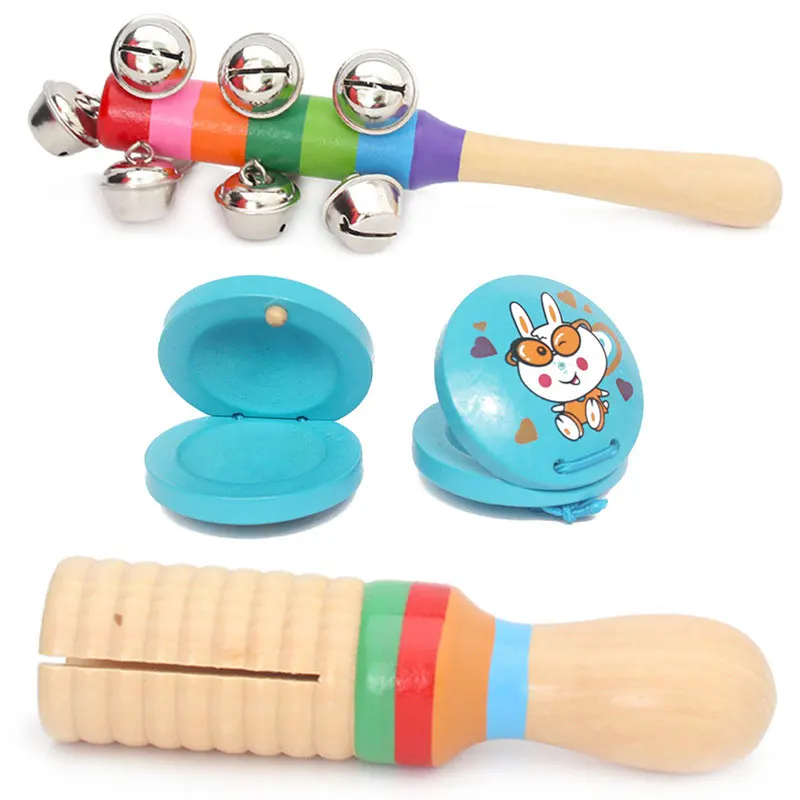 10PCS Beginner Musical Instruments Boxed Percussion Musical Toys Child Early Education Music Rhythm Cultivation Educational Toys 5