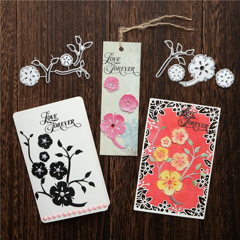 

GJCraft Peach Flower Metal Cutting Die 2020 New Flower Used for Business Card Scrapbook Embossing Stencil Mold Craft Mold