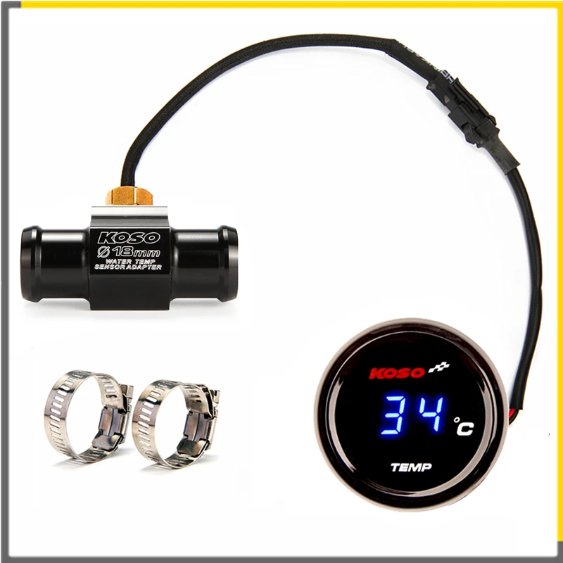 Универсальный мотоцикл KOSO Круглый измеритель температуры воды с датчиком для