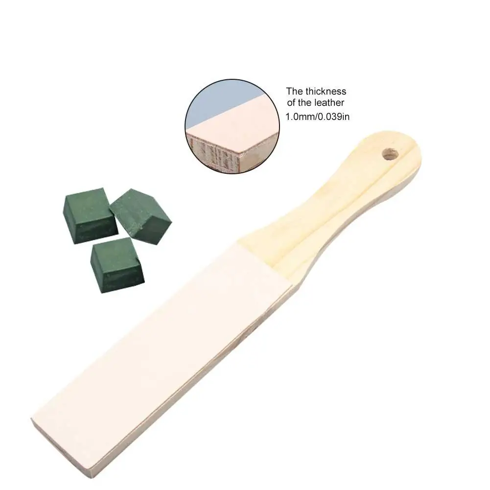 

Double Sided Sharpener for Handmade Leather Cutting Rotary Cutting Tool Polished Mirror with 3 Sharpening Ointment.