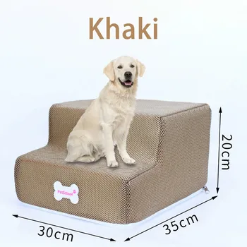 

Doggy Steps Non-slip 2 Steps Pet Stairs,holds Up To 70 Lbs 2 Steps Mesh Pet Non-slip Bottom Stairs And Ladder Cover Combination
