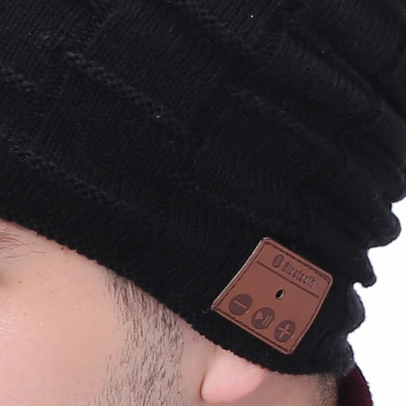 Solid Warm Beanie 20KHZ 10M 180Mah Wireless 32 Unisex Hat 2 Knitted Hat Soft Earphone 20 V4 Ohms 95DB Bluetooth