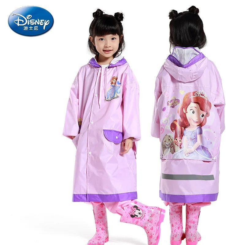 Disney Микки Мышь «Холодное сердце» elsakids плащ пончо для детей, с застежкой-молнией, плащ студент куртки из овечьей шерсти для мальчиков и школьный рюкзак для девочек плащ-дождевик