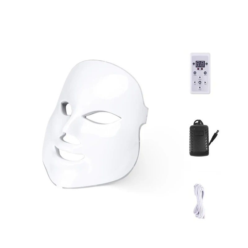 Светодиодный осветительный прибор для лица, 7 цветов, фотонотерапия, омоложение кожи против морщин, акне, отбеливающий инструмент для ухода за лицом, Красивая Светодиодный маска
