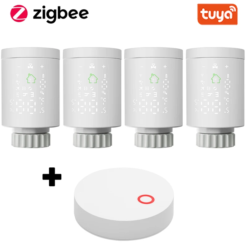 Tuya ZigBee3.0 Smart Radiator Actuator Programmable Thermostatic Radiator Valve Temperature Controller Support Alexa