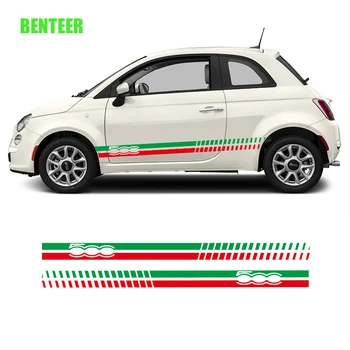 

2pcs car side sticker for fiat 500