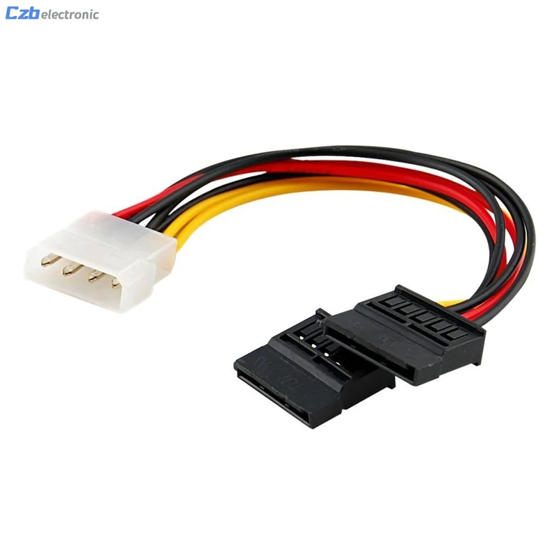 SATA к IDE силовой кабель 15 Pin гнездо SATA Molex IDE 4 Pin мужской адаптер удлинитель жесткое питание электропривода кабель