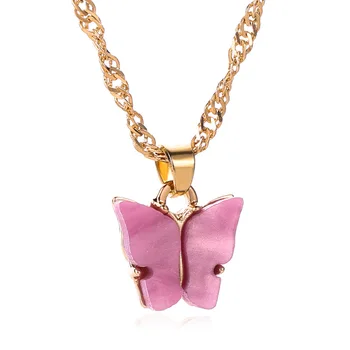 

NEW Cute Butterfly Pendant Necklace for Women Cocktail Party Statement Necklace Steet Style Korean Fashion Necklace Jewelry Gift