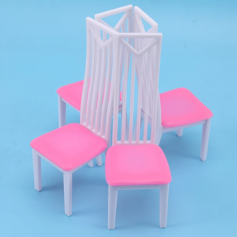  Simulation Mini Dining Table 3-6 Years Old Girl Play House Toy Kitchen Dining Chair Model Toy