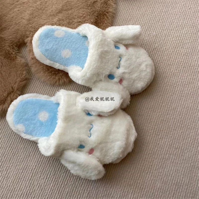 Zapatillas de perro de estilo japonés para niña, zapatos de interior cálidos, Mute, antideslizante, para el hogar, Kawaii, primavera y otoño