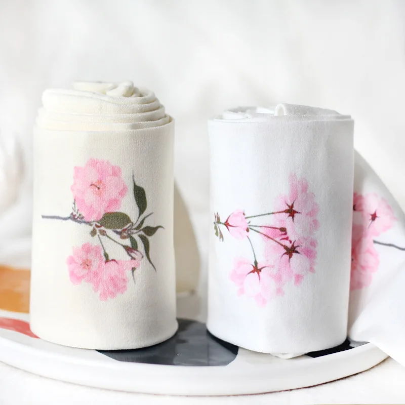 Новинка, колготки 80d Cheery Blossom, женские бархатные колготки Sakura с шелковым принтом, 1 пара