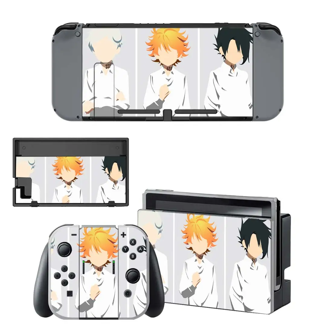 The Promised Neverland Skin Nintend Switch Sticker For Nintendo Switch Full  Set Faceplate Stickers Console Joy-con Dock Vinyl - Stickers - AliExpress