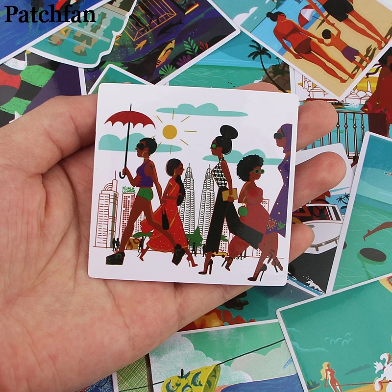 Patchfan 27 шт. Гавайский стиль тема забавные наклейки пакет письмо креативный мультфильм стиль для DIY настенный телефон Скрапбукинг альбом A2291
