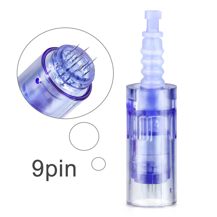 9 pin Игольчатый картридж для Dr pen A6 Nano/9 pin/12 pin/36 pin/42 pin микро Сменные иглы головка Дерма ручка наконечник татуировки Замена - Габаритные размеры: 9 pin