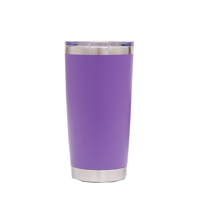 Лазерная гравировка, Кастомизация 20 унций 30 унций, нержавеющая сталь, пивной стакан, стакан, дорожная пивная кружка, термос, кофейные кружки - Цвет: 20oz violet