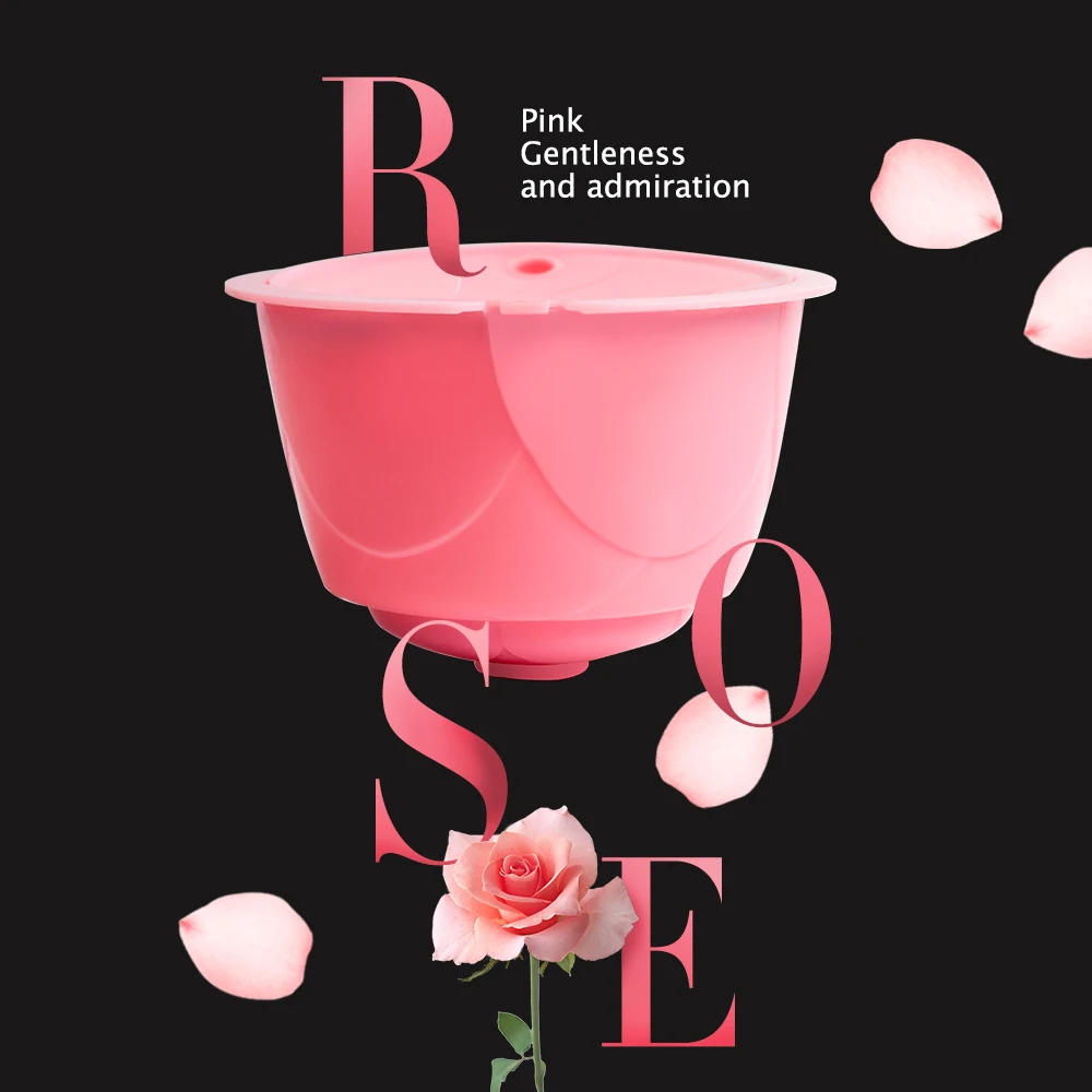 6 упак./лот цветок Nescafe многоразовые капсулы с кофе Rusable Кофе фильтры с романтичной розой австралийская Dolici - Цвет: 6 Piece Pink