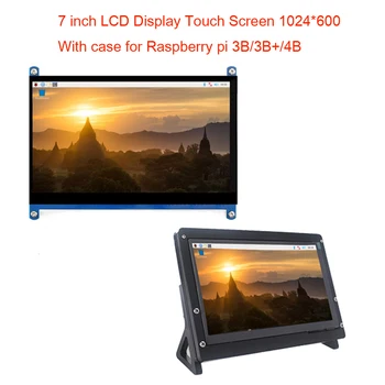 

7 inch Raspberry Pi 4 Model B 3B Plus LCD Display Touch Screen 1024*600 800*480 HDMI TFT + Holder for Nvidia Jetson Nano PC