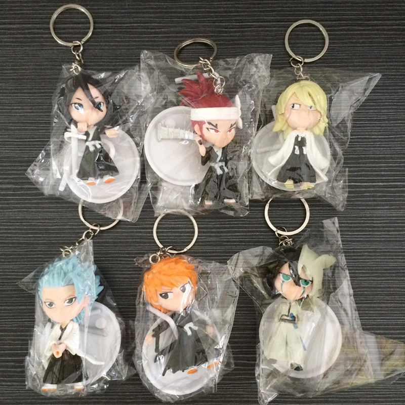 6 стилей Bleach Kurosaki ichigo фигурку аниме Shonen манга ПВХ фигурка кулон брелок Kuchiki Rukia Ulchi