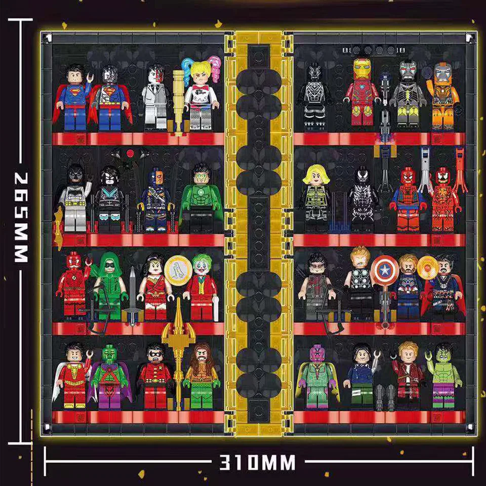 Королева короля Капитан Америка Супергерой шахматы Железный человек Черная Вдова Человек-паук Строительные блоки книга игрушки подарок