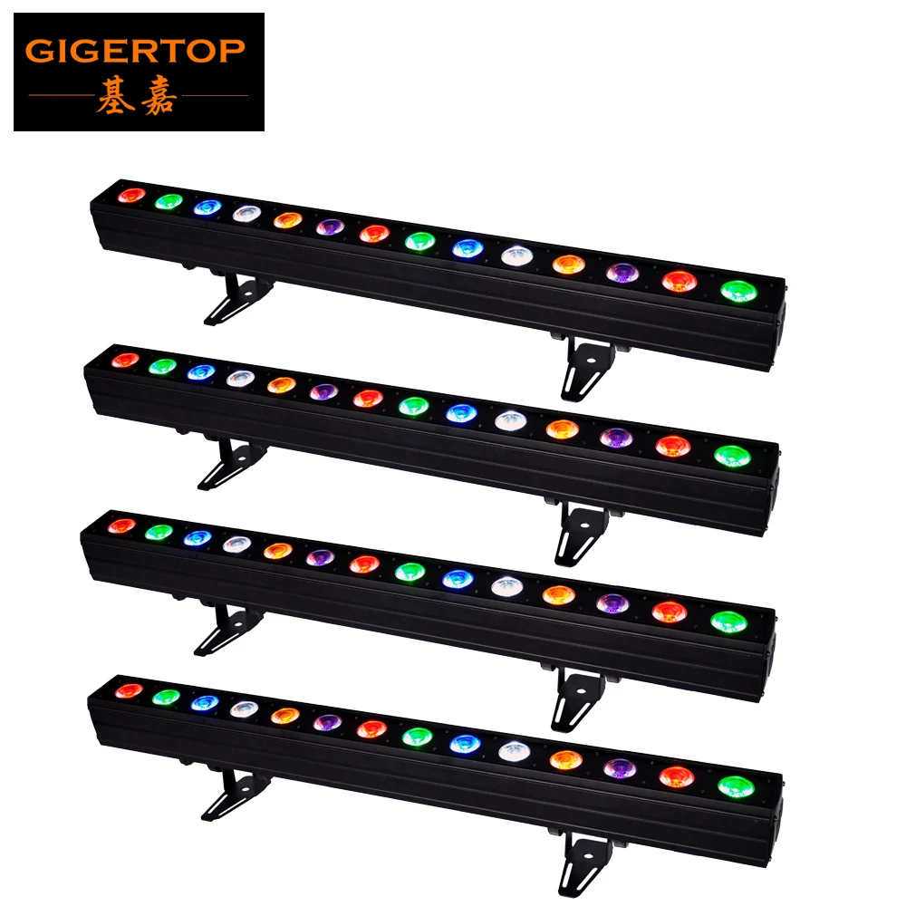 4 Gigertop TP-WP1412B Крытый пиксель бар прожекторы лампы RGBWAP 14x12 Вт 6в1 Tyanshine ландшафтное освещение мощность в/из цепи подключения - Цвет: 4
