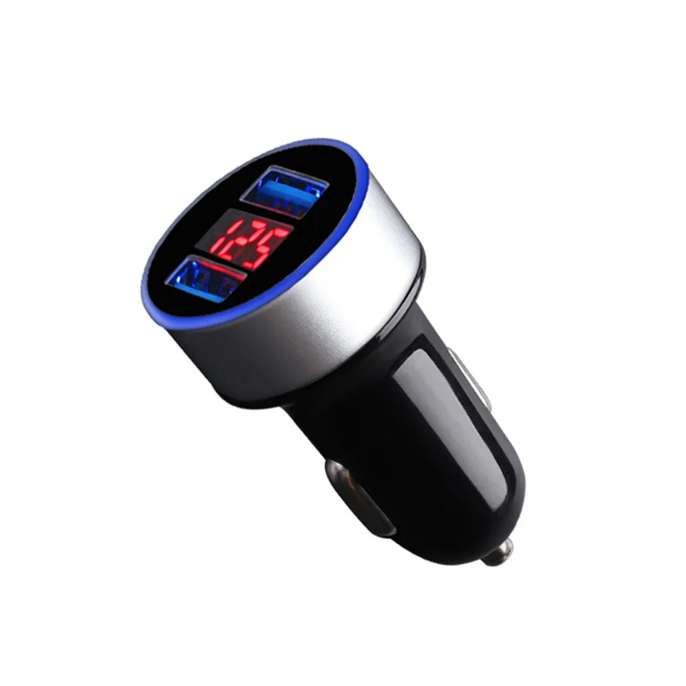 Halo Car Charger Intelligent Digital Display LED Lit Multi function Silver 1PC 5V AliExpress