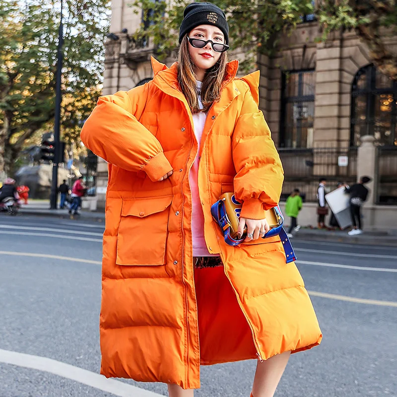 Goedkoop Fitaylor 2020 Nieuwe Winter Jas Vrouwen Jas Lange Parka Capuchon Witte Eend Donsjack Dikke Warme Vrouwelijke Losse Down jas