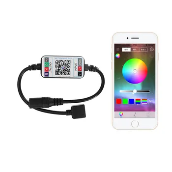 

CLAITE 16 Million Colors DC5-12V 3X2A 3CH RGB LED bluetooths Music APP Controller For 5050 3528 Strip Light Modules